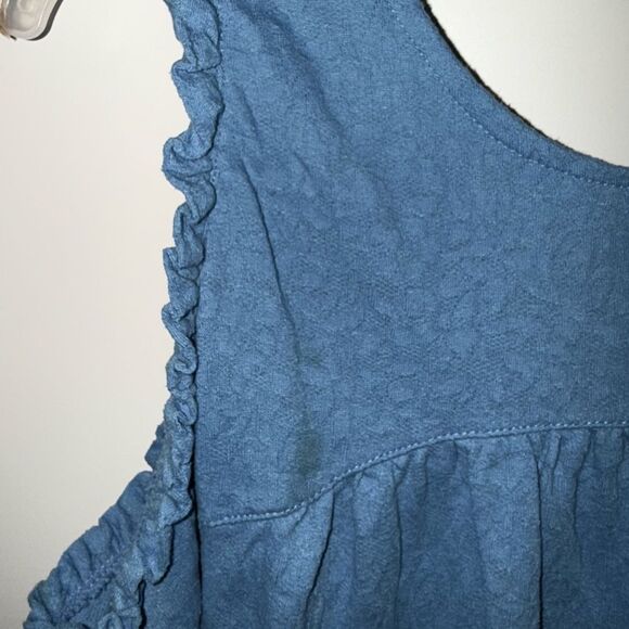 Time and Tru Relaxed Blue Ruched Tank Top - Picture 2 of 5